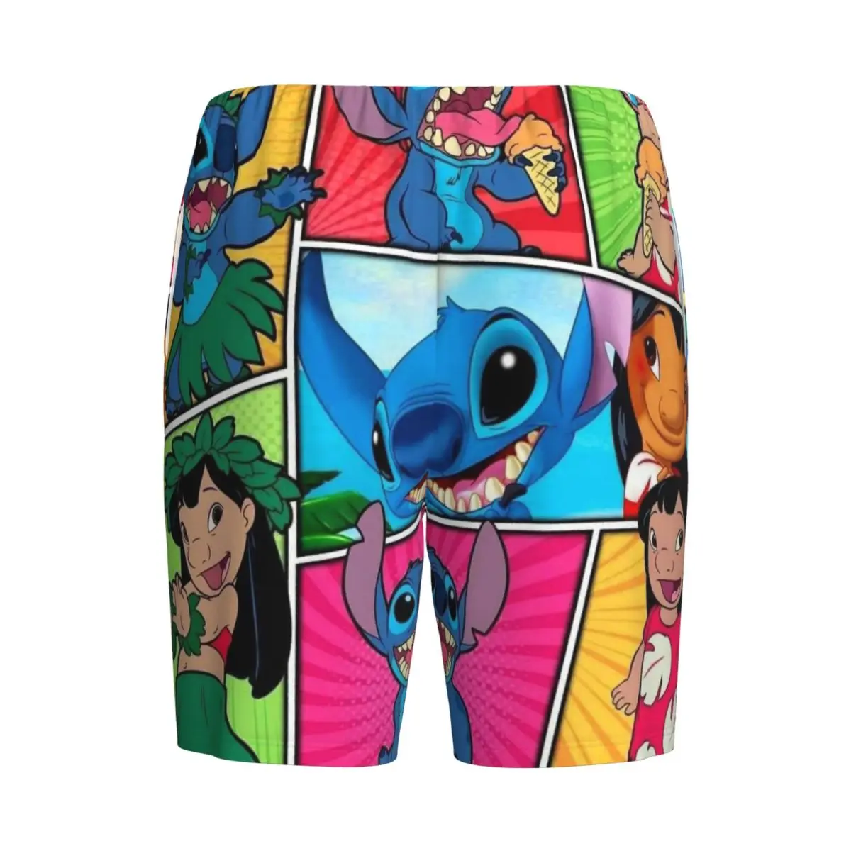شورت بيجامة رجالي من Lilo Stitch Cartoon Anime Manga مطبوع حسب الطلب ملابس نوم Pjs مع جيوب