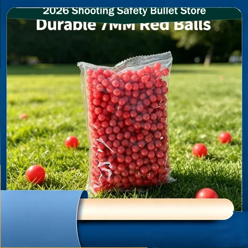 

2030 2028cool Kids Safe 7MM Red Soft Elastic Balls Lightweight Outdoor Game Toy Fittings 500Pcs/Bag Soft Ball