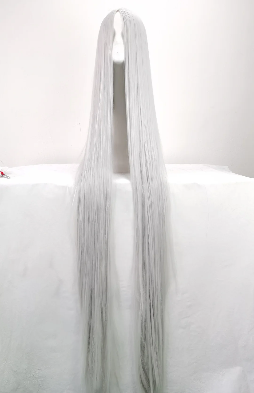 150cm Wig Extra-long Black and White Cosplay Center-parted Wig Anime 60 Inch Wig image 2