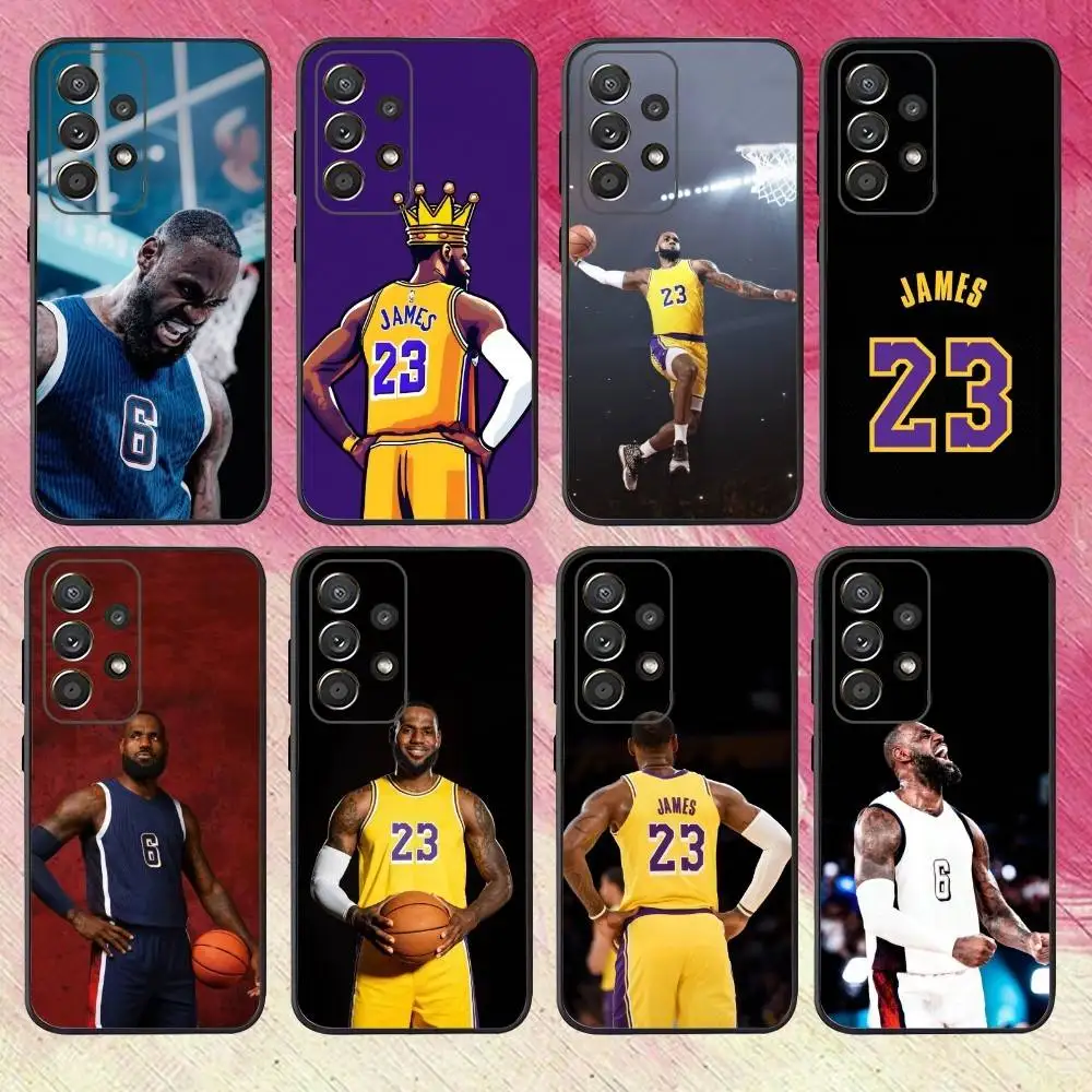 

Basketball L-Lebron James 23 Phone Case For Samsung S25,S24,S21,S22,S23,S30,Ultra,S20,Plus,Fe,Lite,Note,10,9,5G Black Cover