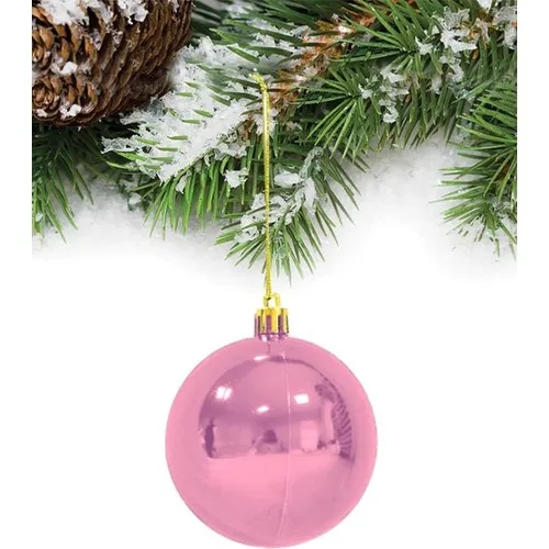 Beysüs Christmas Pink Ball Tree Ornament 6cm 6 Pieces