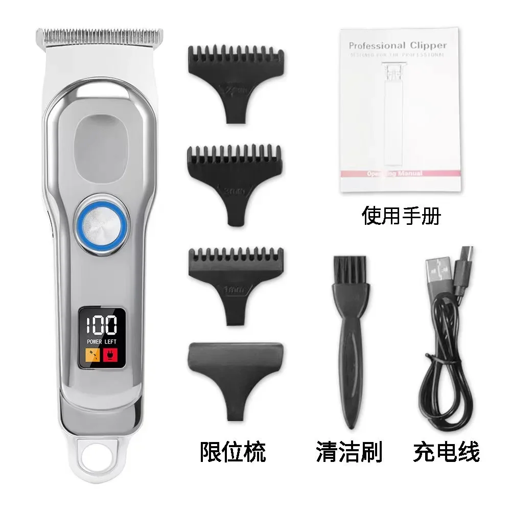 Professional Hair Clipper Rechargeable Electric Trimmer For Men Beard Kids Barber Cutting Machine Haircut LED Screen Waterproof