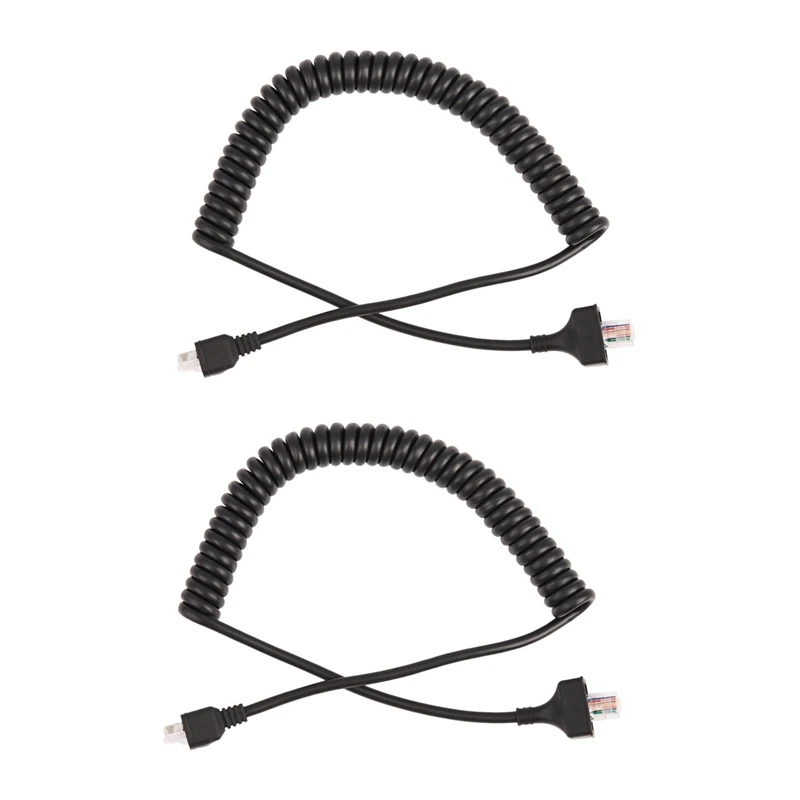 2X 8 Pin Replacement Speaker Mic Cable Microphone Cord For Kenwood TK-868G TK-768G TK-862G TM-271A TM-471A TK-760 Radio