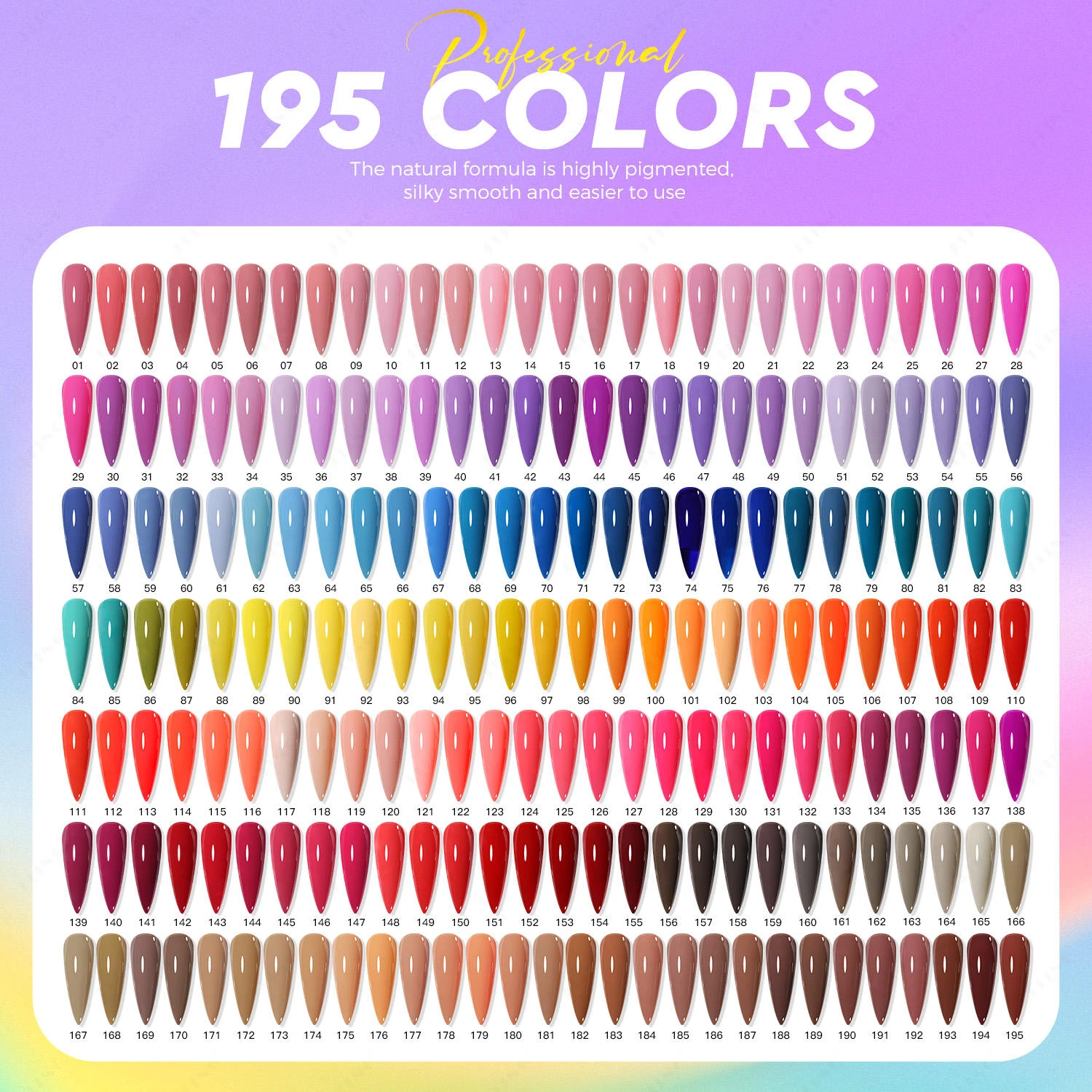 JTING 1 قطعة 15 مللي 195 لون طلاء جل الأظافر عالي الجودة لفنيني الأظافر وعشاق الأعمال اليدوية #5