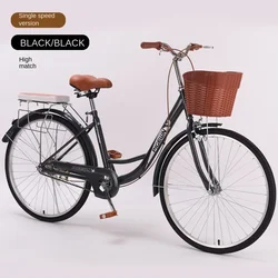 Grylls Vintage Single Speed Bike for Men and Women Lightweight Commuter for Adults Wheel Bike Happy Baby 24 