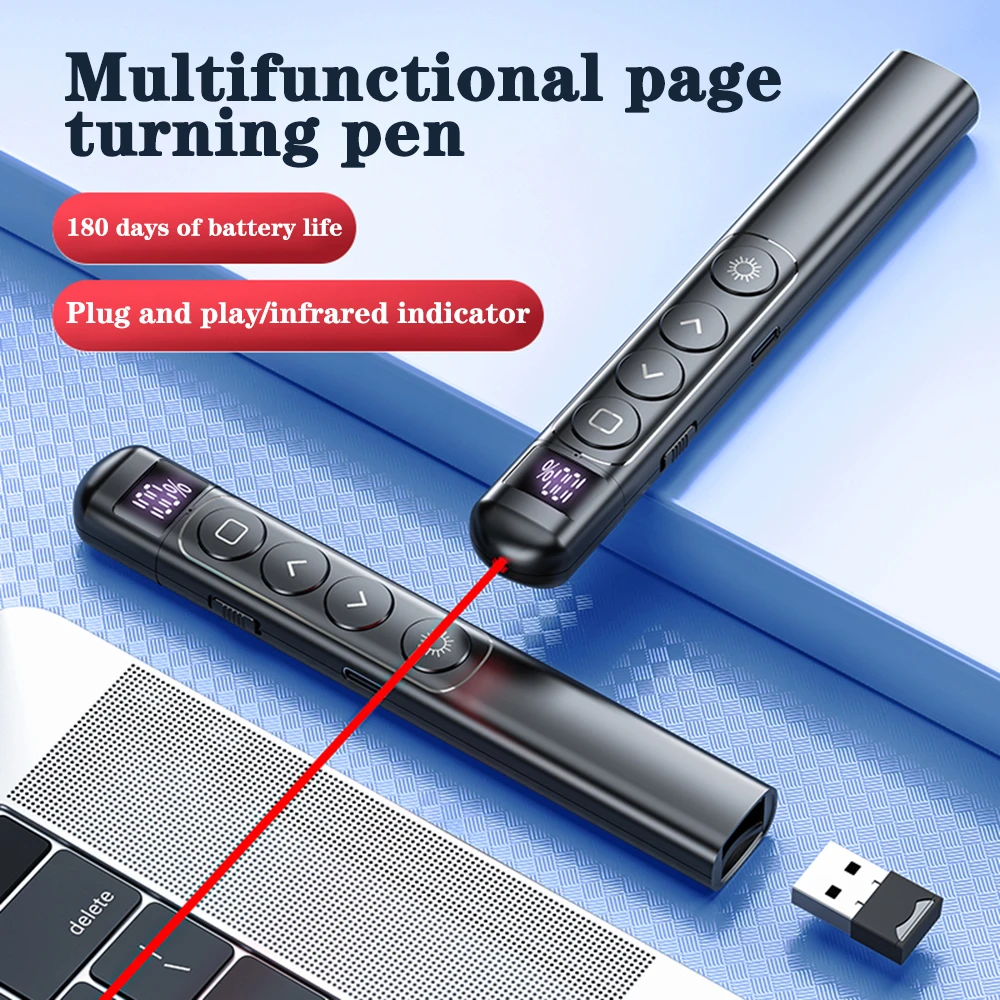 Presentation Clicker for PowerPoint Presentations 2.4GHz Wireless Presenter Presentation Remote PPT Clicker for Classroom Office