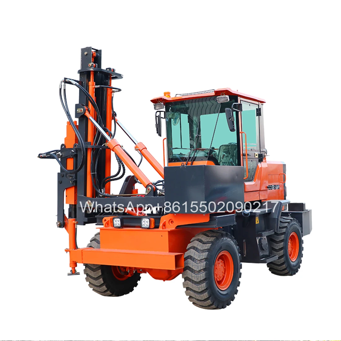 Hydraulic hammer pile driver/pull drilling and drilling integrated pile driver/highway corrugated guardrail pile driver