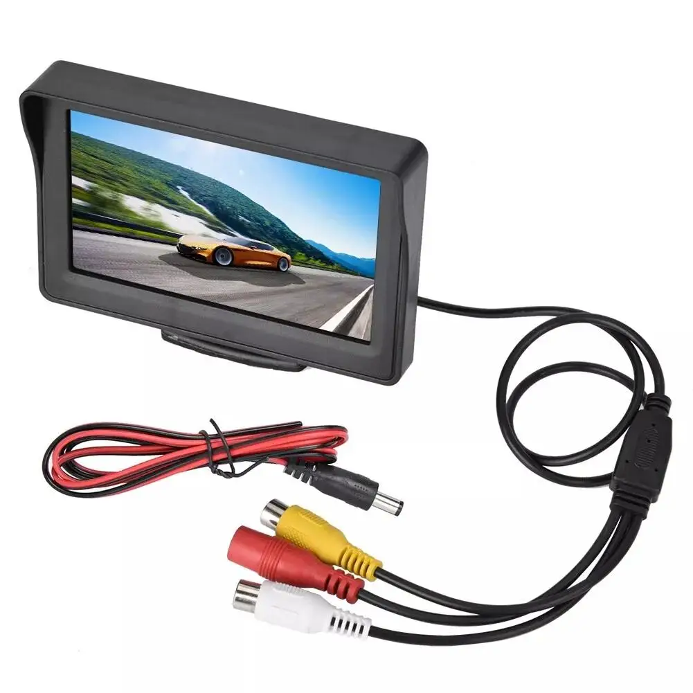 4.3 Inch Car Monitor Backup Camera Rear View Parking Camera for Pickup Truck Minivan 12V Reversing Image