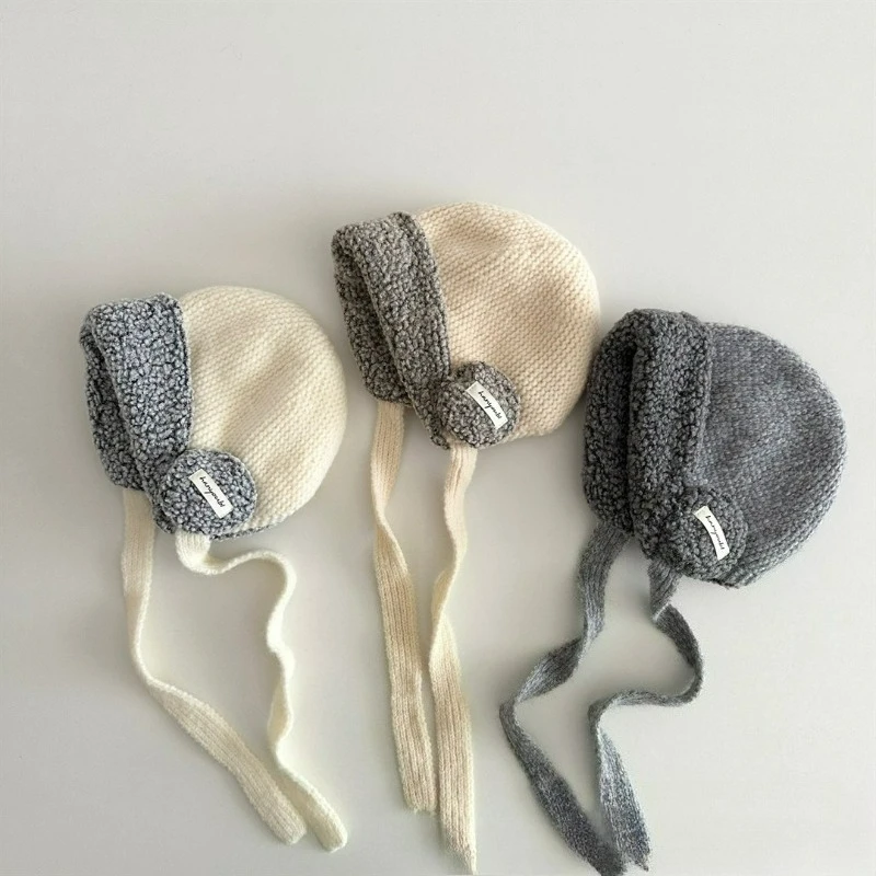 قبعة غطاء للأذن على شكل سماعة أذن للأطفال للخريف والشتاء، سميكة للدفء، مقاومة للرياح، غطاء رأس قطيفة للأولاد والبنات