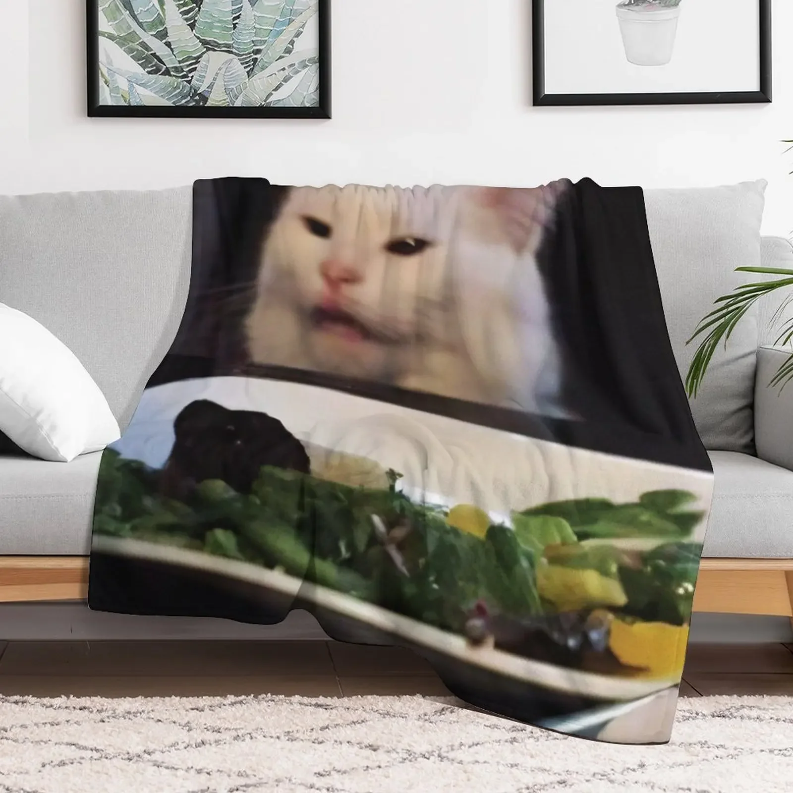 Smudge meme cat Throw Blanket for winter Bed Blankets