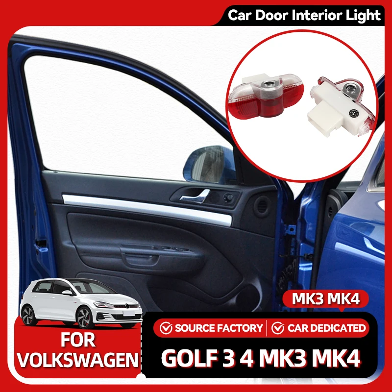 

2025 Горячие колпаки-концентраторы 2 шт. для VW GOLF 3 4 MK3 MK4 Jetta Beetle Bora Caddy Touran Светодиодный проектор с логотипом двери автомобиля Ghost Shadow Добро пожаловать L