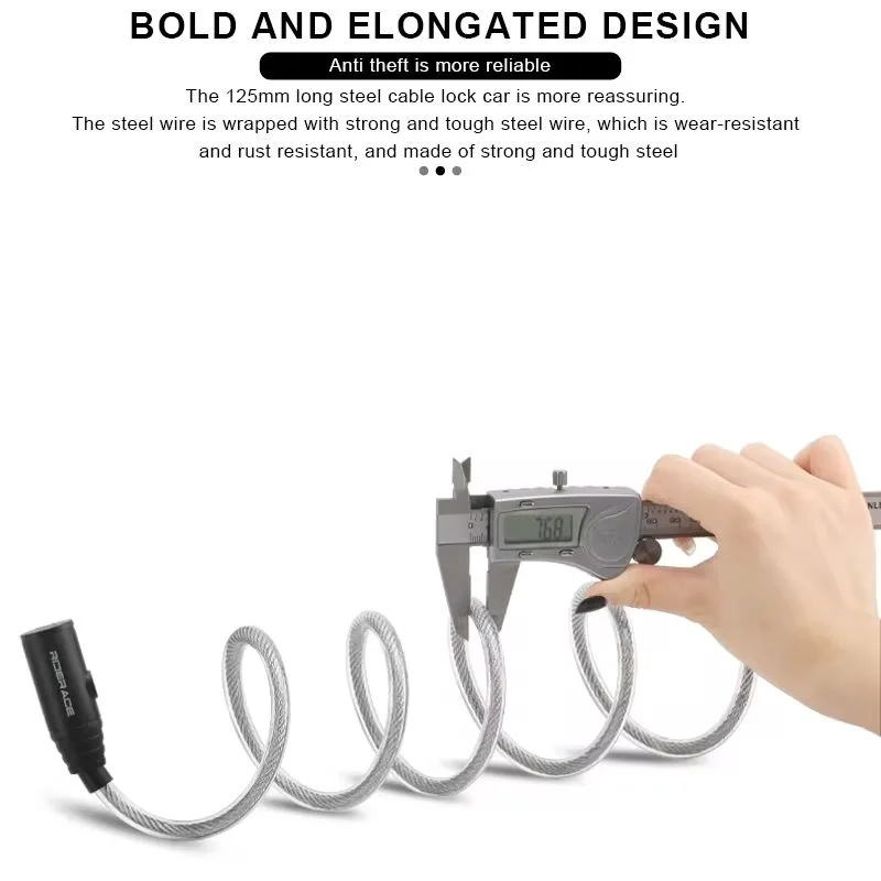 Tragbare Fahrrad Anti-Diebstahl Ring Schloss Hohe Sicherheit Roller Elektrische E-Bike Rennrad Schloss Splitter Fahrrad Kabel Schlösser – Detail 7