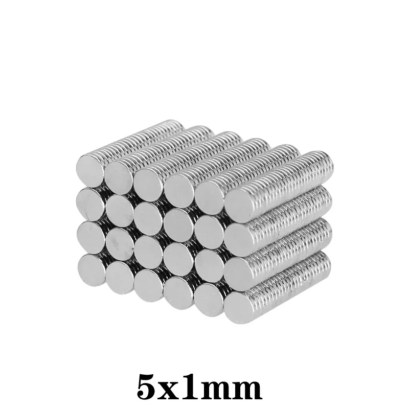 Mini imanes circulares pequeños de neodimio, disco fuerte de 5x1mm, 6x1, 6x2, 5x2, imanes permanentes NdFeB, 5x3, 6x0,5, 5x4, 5x5, 6x3