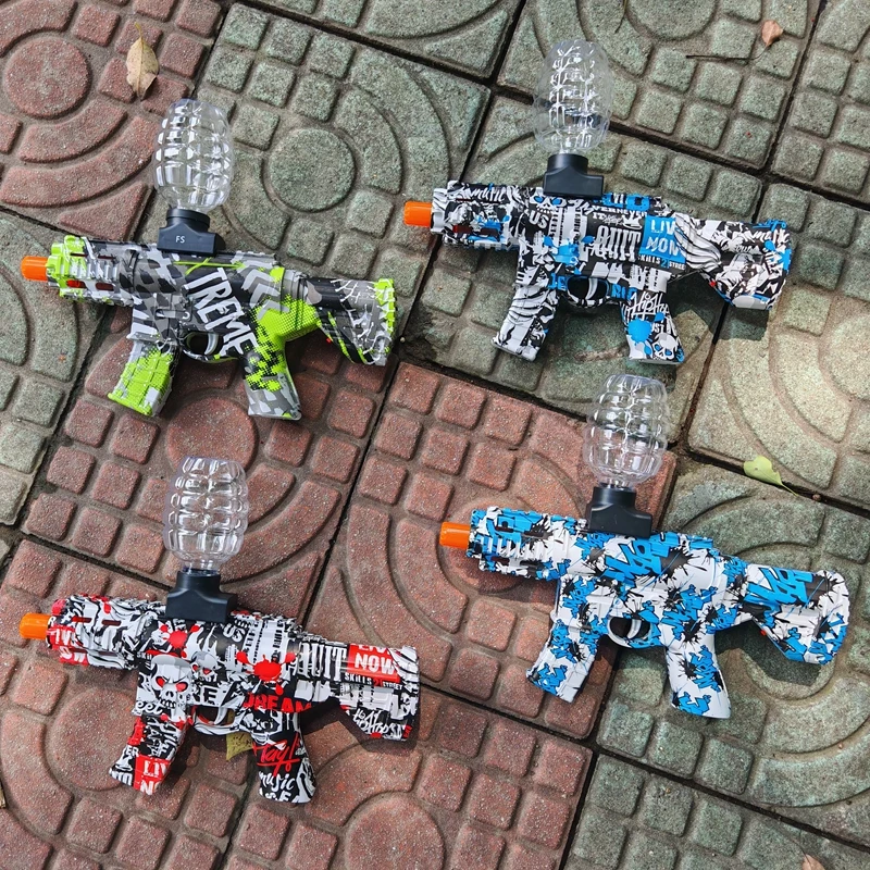 M4 الكهربائية هلام الكرة الناسف لعبة بندقية التلقائي رش الكرة الناسف مناسبة لعبة الرماية في الهواء الطلق هدية (لا رصاصة)