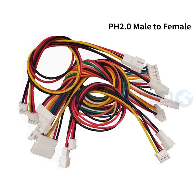 

5pcs PH2.0 Extension Line Cable 2P 3P 4P 5P 6P PH 2.0mm Male To Female Extension Cord Connector With Cable Length 10/20/30cm
