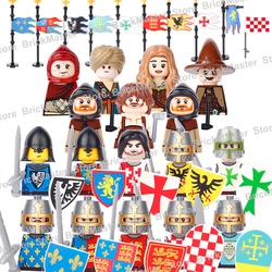 Medieval Army Military Castle Knight Warrior Soldier Figures Weapons Shield Building Blocks Sword Witch Helmet Bricks Toys Gifts