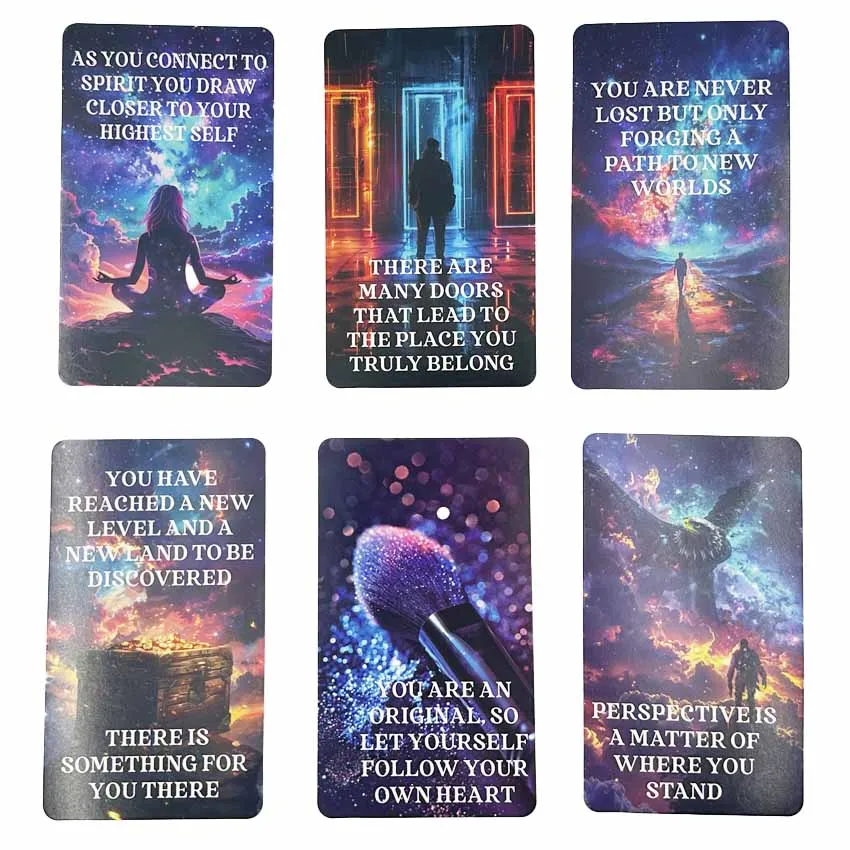 12x7 cm 56 pezzi parole chiave future più alto Self Oracle Deck giochi di carte senza manuale