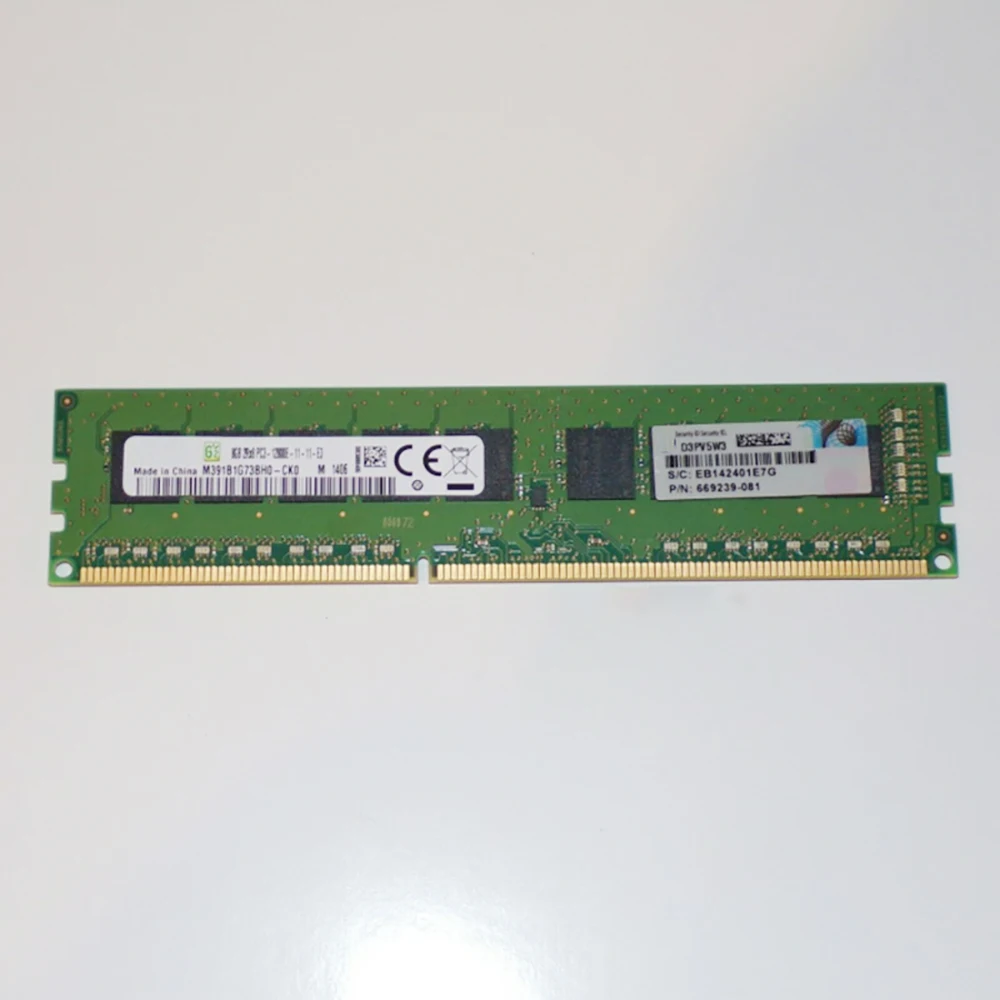 Memória do servidor 669324-b21 669239-081 8gb ddr3 1600mhz PC3-12800E ecc ram funciona perfeitamente rápido navio de alta qualidade