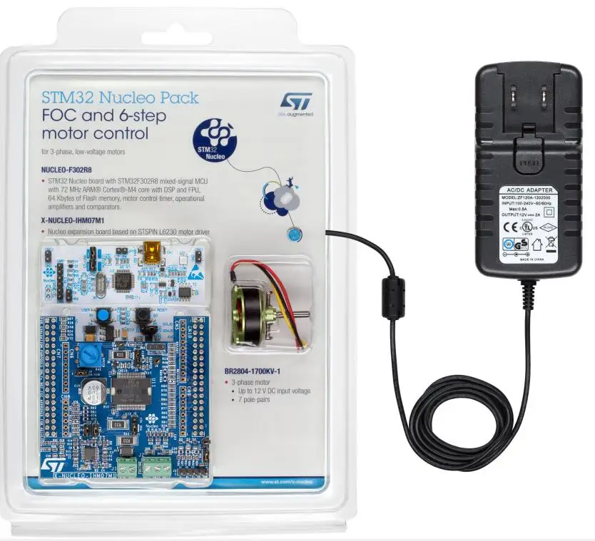 AvadaTech Pack de noyau de contrôle de moteur P-NUCLEO-IHM03 avec planche  X-NUCLEO-IHM16M1 et NUCLEO-G431RB, 1 à 2 pièces