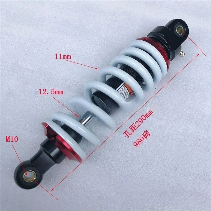 290mm Rear Shock Absorber Air Suspension For ATV Off Road Dirt Bike Modification Parts  Thickened Aluminum Alloy With Built