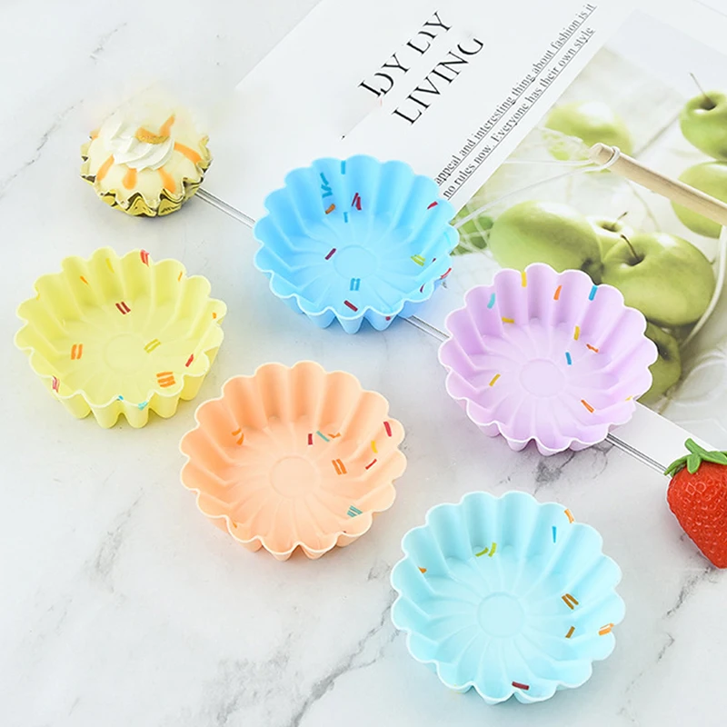 5Pcs/Set Silicone Cake Mold Muffin Cupcake Baking Molds DIY Cake Decorating Tools Cake Cup Kitchen Cooking Bakeware Maker