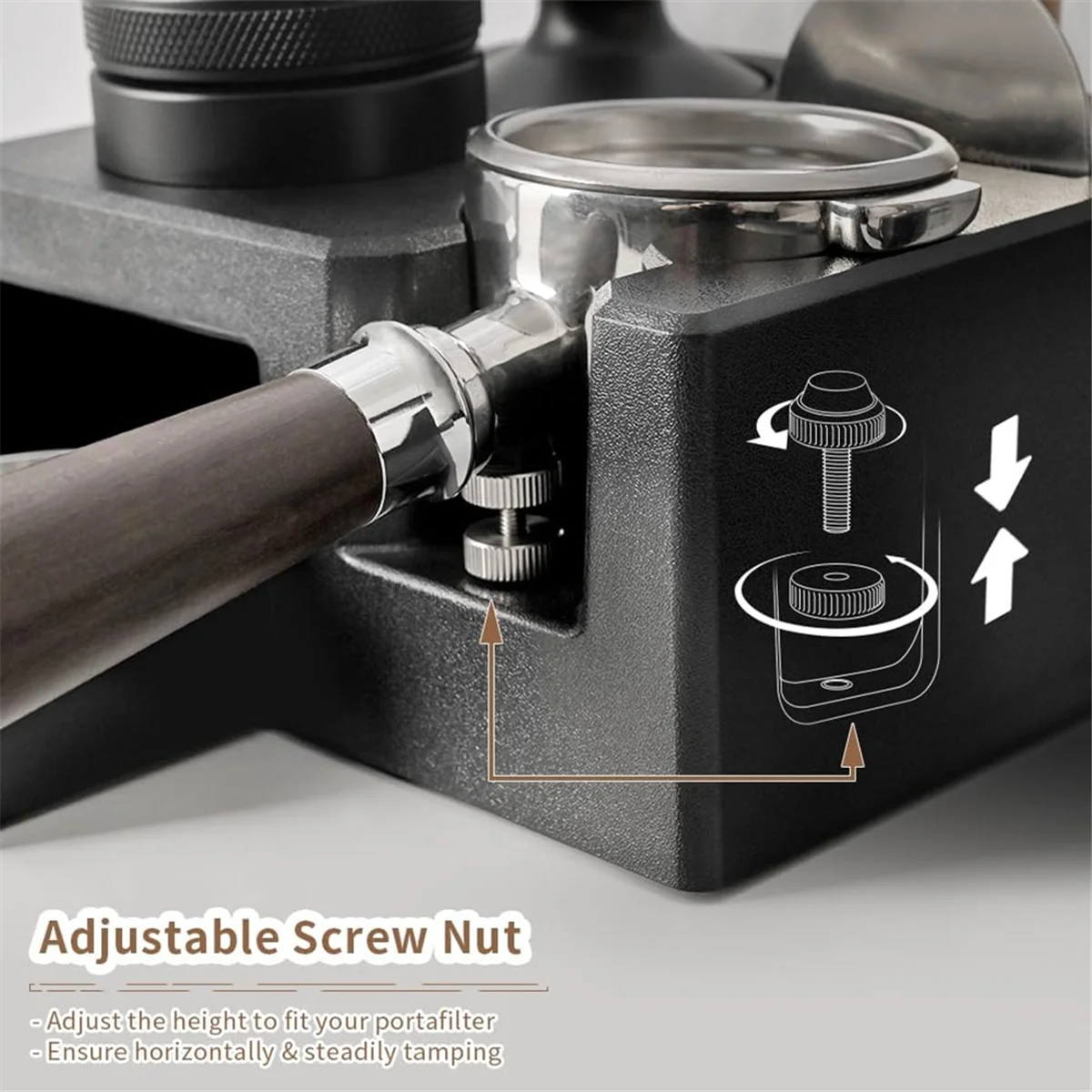 A02V-Espresso Tamping Station Organizer Coffee Tamper Holder for 58mm 54mm 51mm Epsresso Portafilter Coffee Tools Organzier