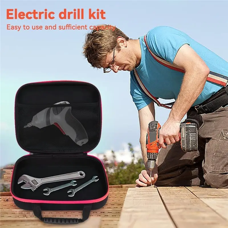 NEW HOT In Stock-Waterproof Shockproof Tool Box For Electrician Hardware Tool Bag Carry Case For Electric Drill 33X22.5X9cm In P