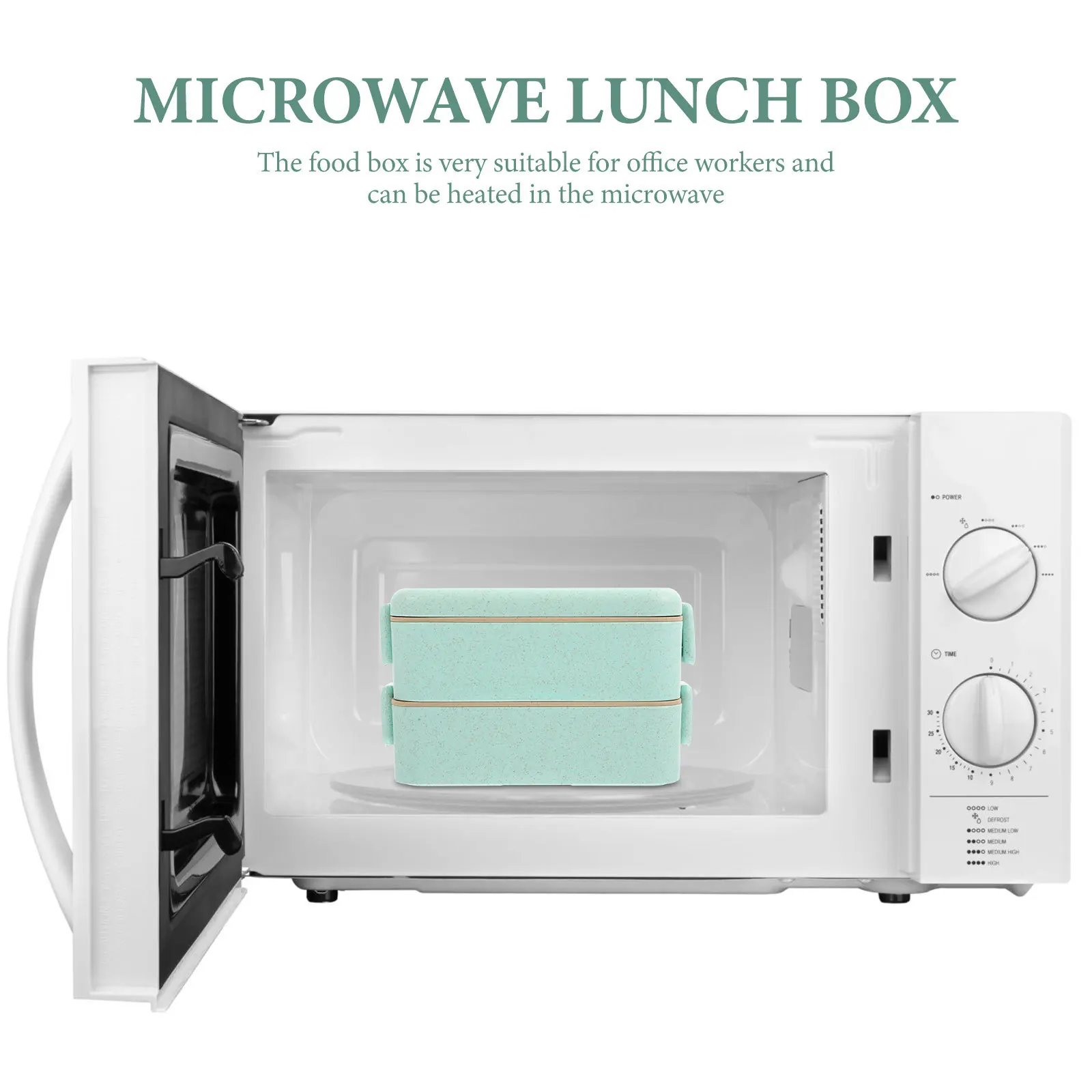 

Large Capacity Wheat Straw Lunch Box Microwave Safe Reusable Bento Container Portable Food Storage Holder Lunch Boxes