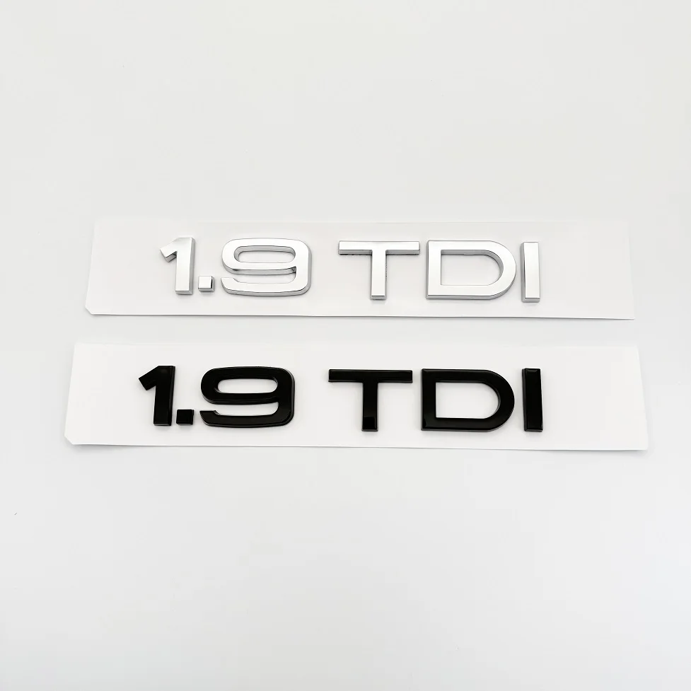 Car 3D ABS 1.9 TDI Emblem Trunk Letters Logo Displace for Audi A4 A6 Car Badge Sticker Accessories