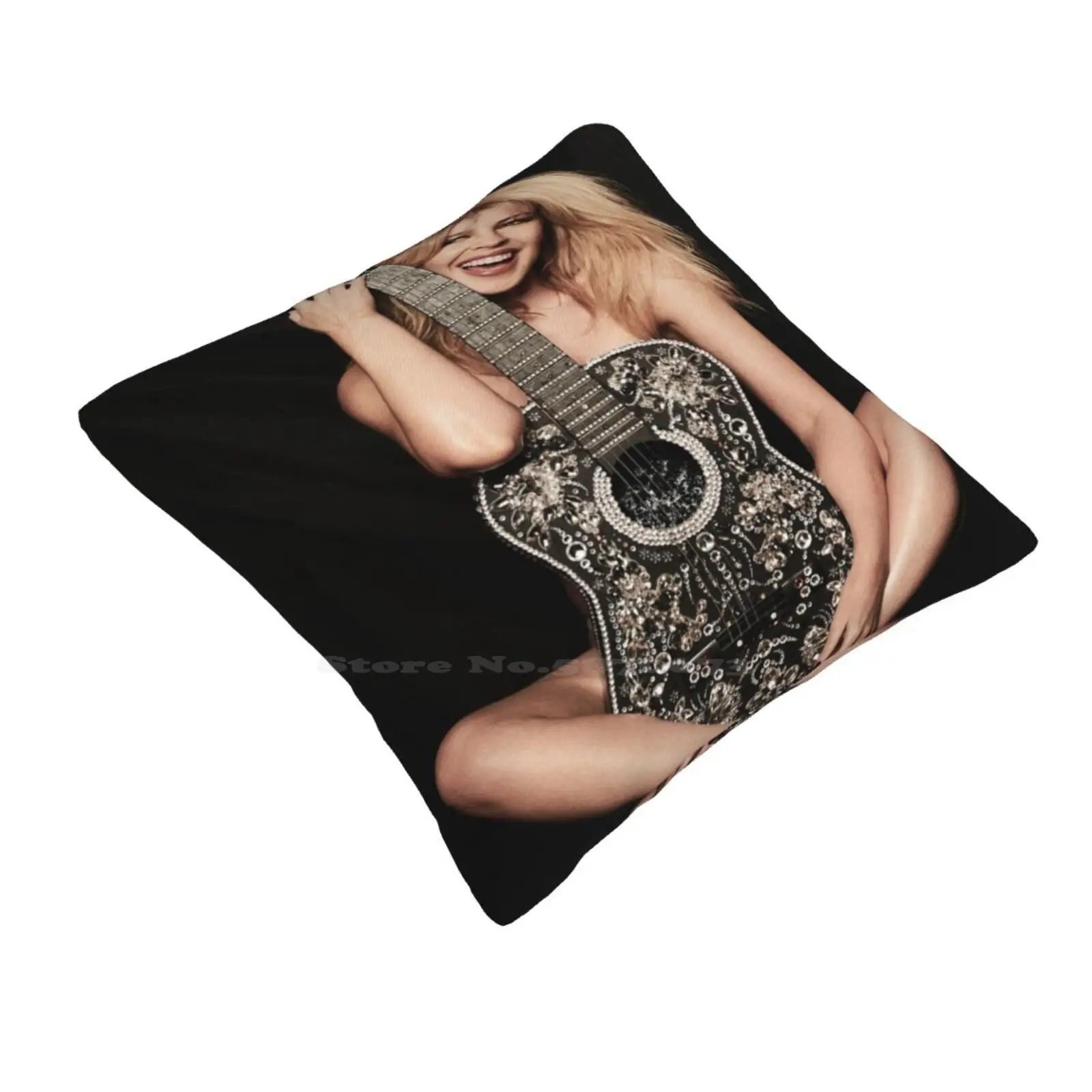 Kylie-#Golden Throw Cushion Pillow Cover Kylie Golden Tour Minogue Jenner Black Guitar Country Icon Music Pop