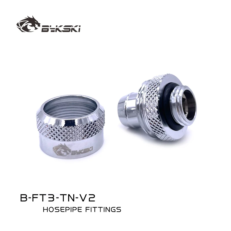 

Bykski B-FT3-TN-V2 Hose Tube Fitting Use for ID 9.5mm + OD 12.7 Pipes 3/8"ID X 1/2"OD Tubing Hand Compression Connector 10*13mm