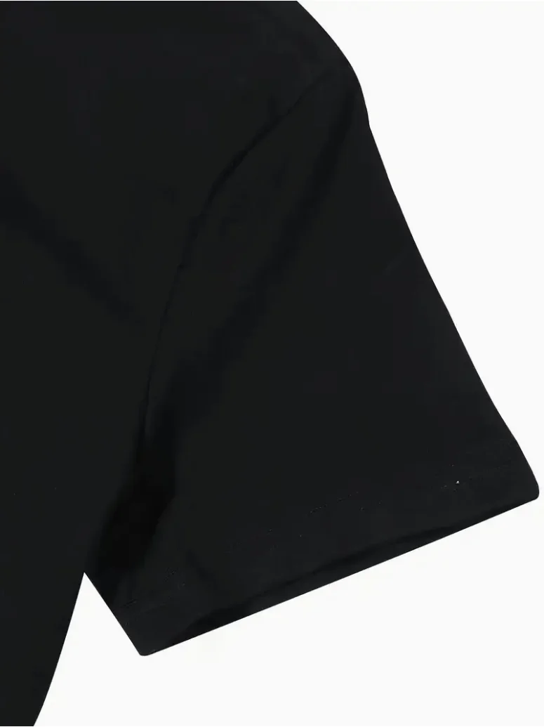 Muse Classic Women's Plus Size Short Sleeve Crew Neck T-Shirt - Black with White Bold 'MUSE' Letter Print, Loose Casual Fit