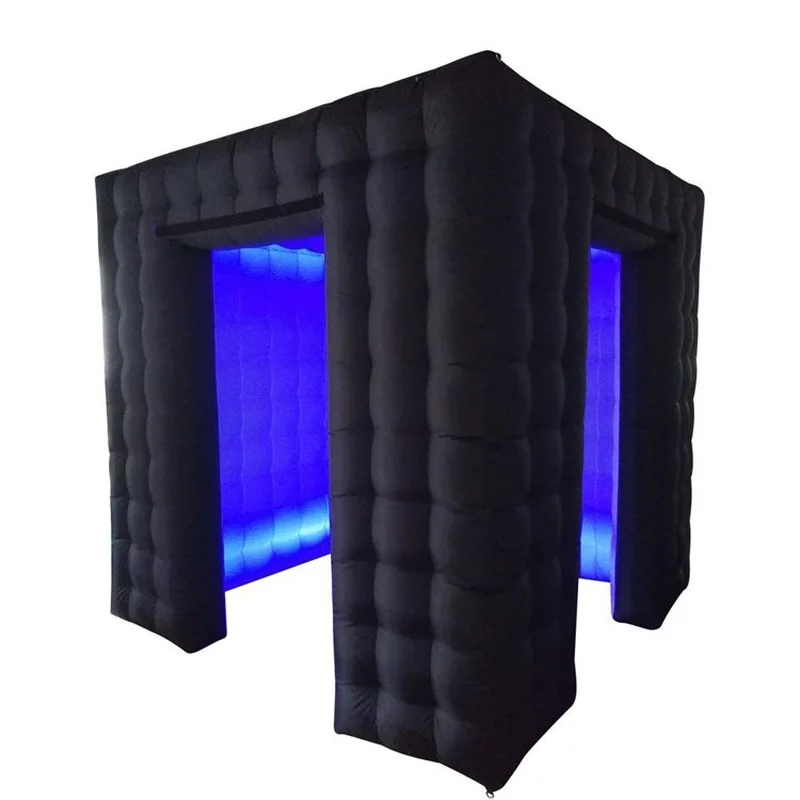 Customized portable LED inflatable kiosk inflatable photo booth tent for sale