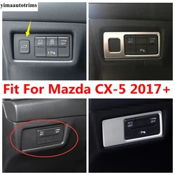 For Mazda CX-5 CX5 2017 - 2024 Head Light Lamp Switch Control Button Frame Cover Trim Matte Interior Accessories