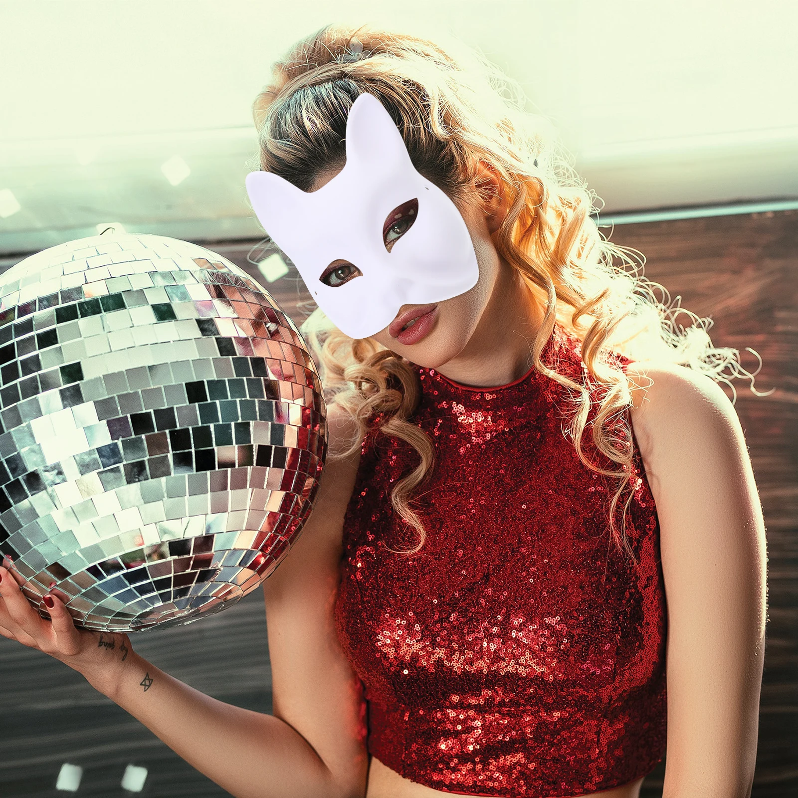 

12 Pcs H Painted Paper Masks White Blank DIY Masquerade Accessories Paintable Pulp Party Halloween Costumes Wedding Prom Fashion