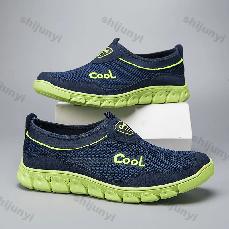 

Fashion Hiking Shoes Men Comfort Non Slip Soft Sole Outdoor Hiking Shoes Summer Lightweight Breathable Mesh Casual Sport Shoes