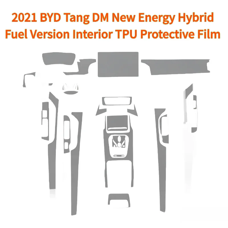 For 2021 BYD Tang DM New Energy Hybrid Fuel Version Interior TPU Protective Film Center Console Screen Film