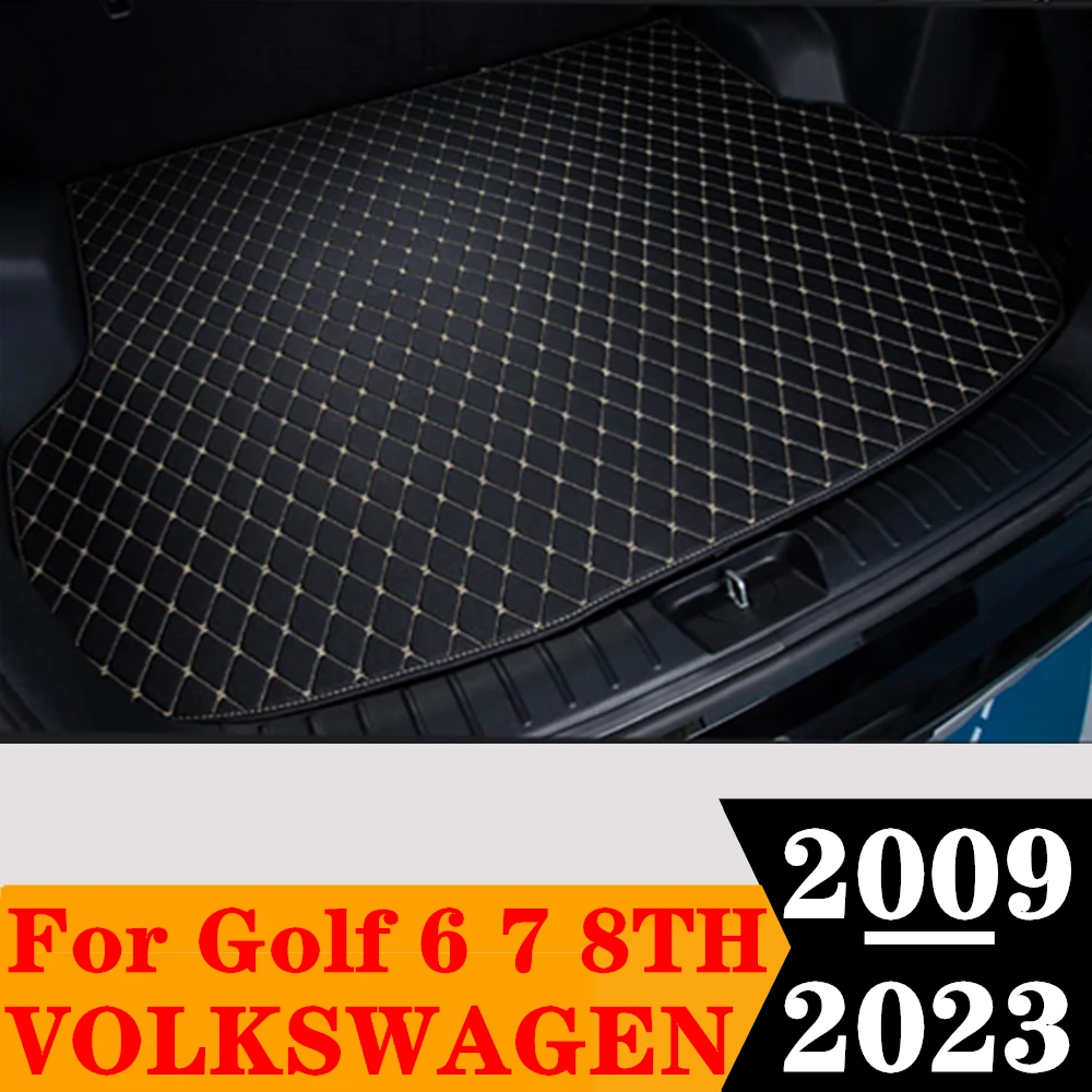 Car Trunk Mat  Tail Boot Luggage Pad Rear Cargo Liner Cover For Volkswagen VW Golf 6th 7th 8th 2009 2010 2011 2012 2013 14-2023