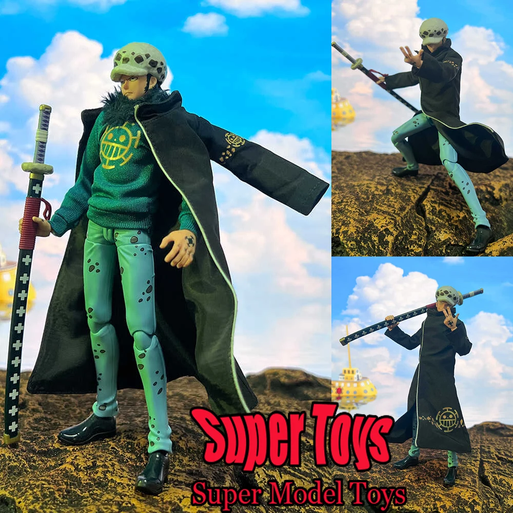 

In Stock 1/12 Scale Male Soldier Clothes Accessory ONE PIECE Trafalgar D. Water Law Coat Fit 6-inches Action Figure Model