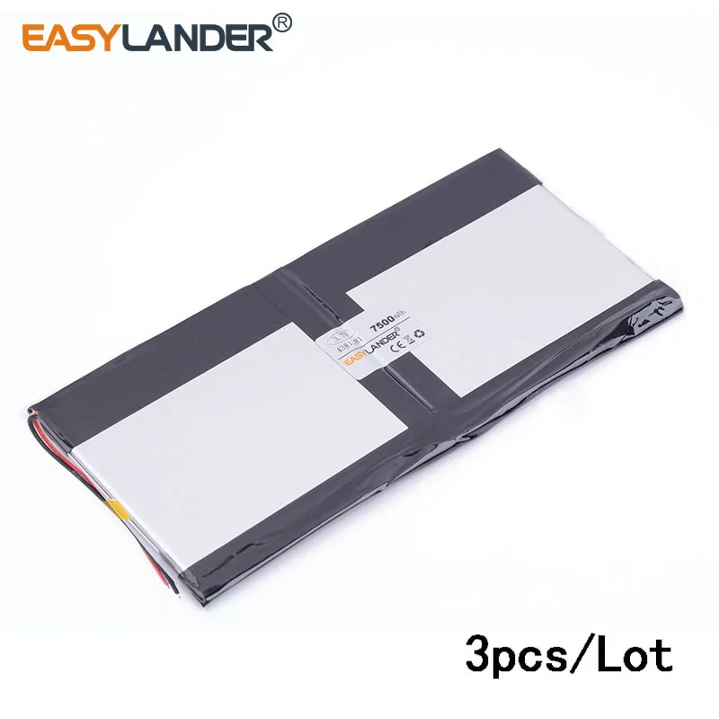 

3pcs/Lot 3.7V 7500mAH SD 4318181 ( polymer lithium ion / Li-ion battery ) for tablet pc PIPO M9 pro 3g / max M9 quad core