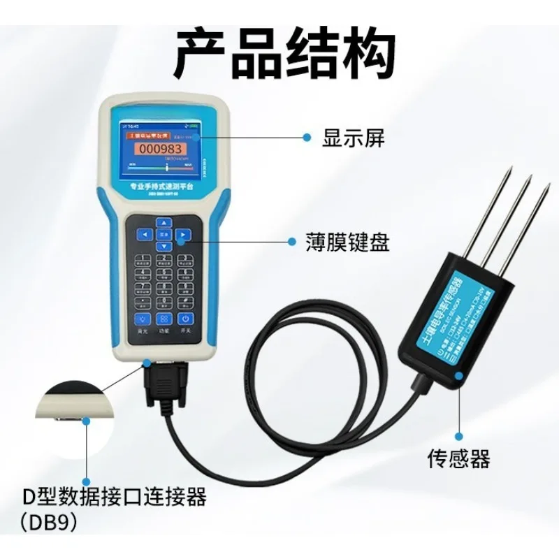 Soil speed tester Fertility EC Moisture Nutrient Temperature and humidity Nitrogen phosphorus potassium pH Portable handheld