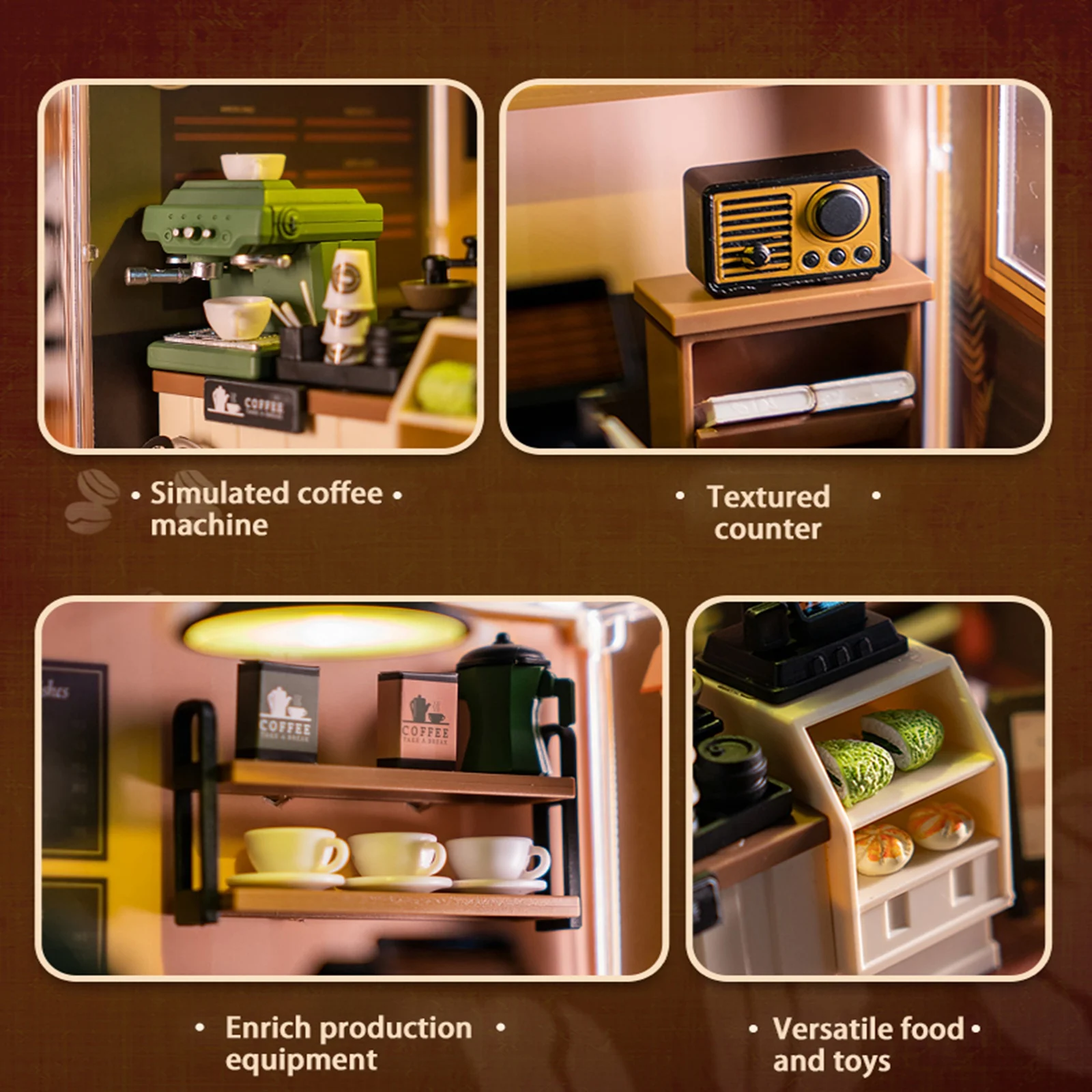 Scena DIY Mini Wykwintny Dom do Składania Model Oświetlenie Klocki Konstrukcyjne Puzzle 3D Zabawki Prezent