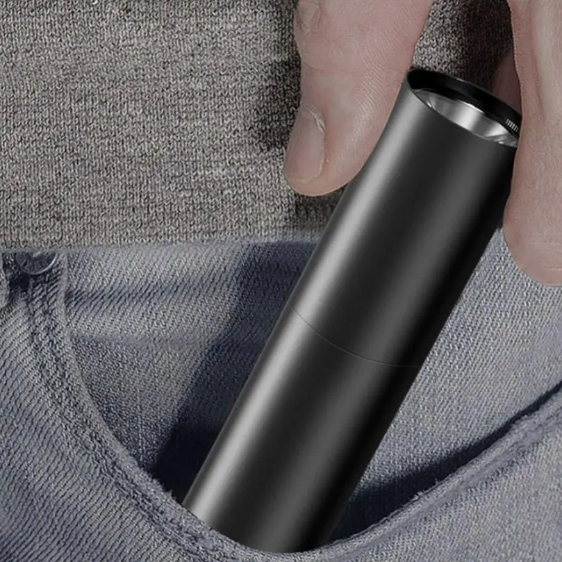 Portable Zoomable LED Strong Light 4 Modes Flashlight Aluminum Alloy USB Charging Built-in 14500 Lithium Battery