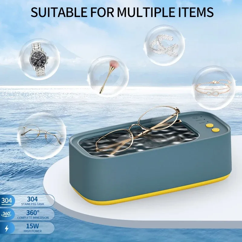 Compact High-Frequency Ultrasonic Glasses Cleaner Machine for Optimal Dirt Removal Efficient Household Cleaning Appliance