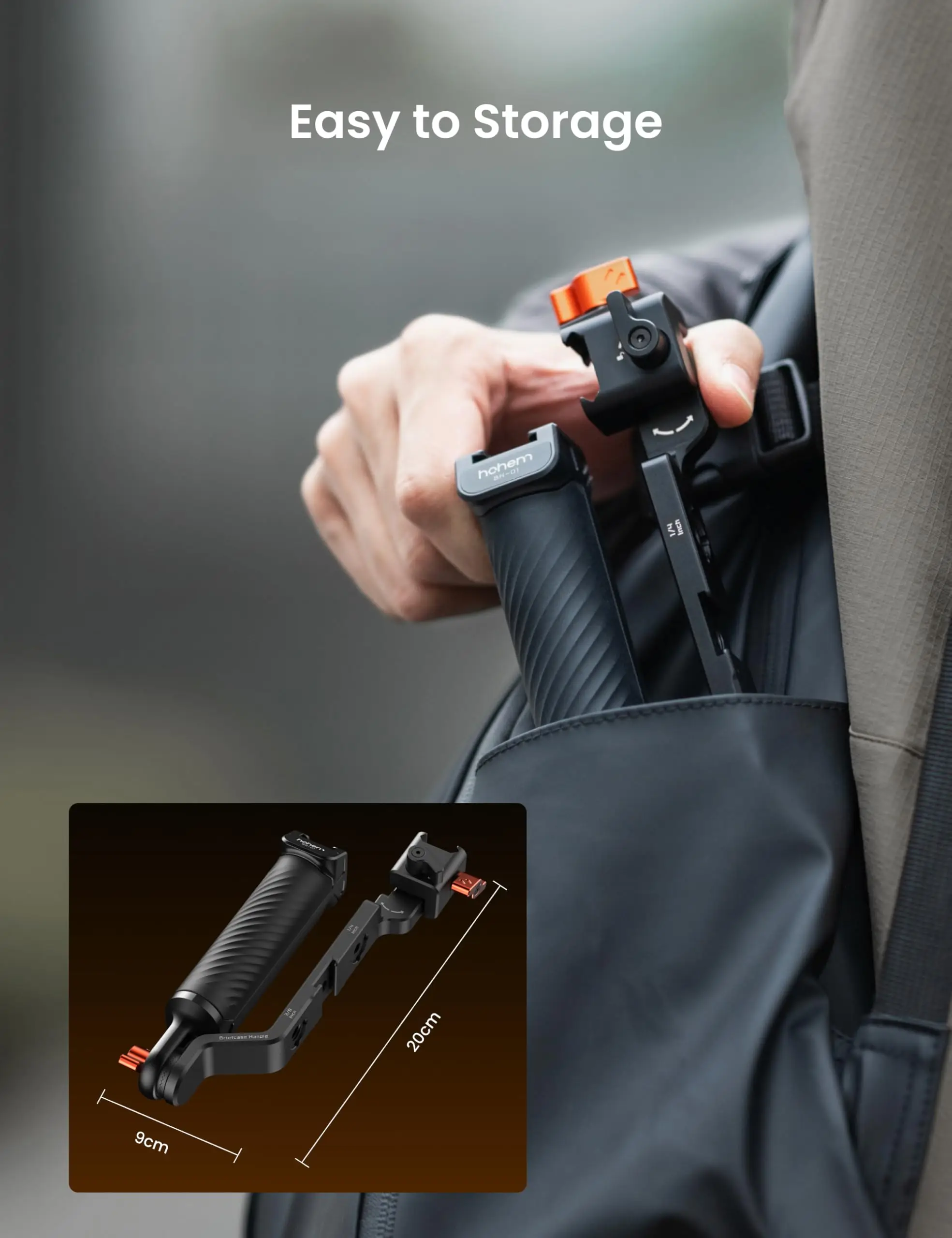 Regulowany uchwyt do gimbalu Hohem, ergonomiczny uchwyt do iSteady MT3/MT2/M6 & MT3 Pro & M7, do zdjęć z niskiego kąta. — zdjęcie produktu 5