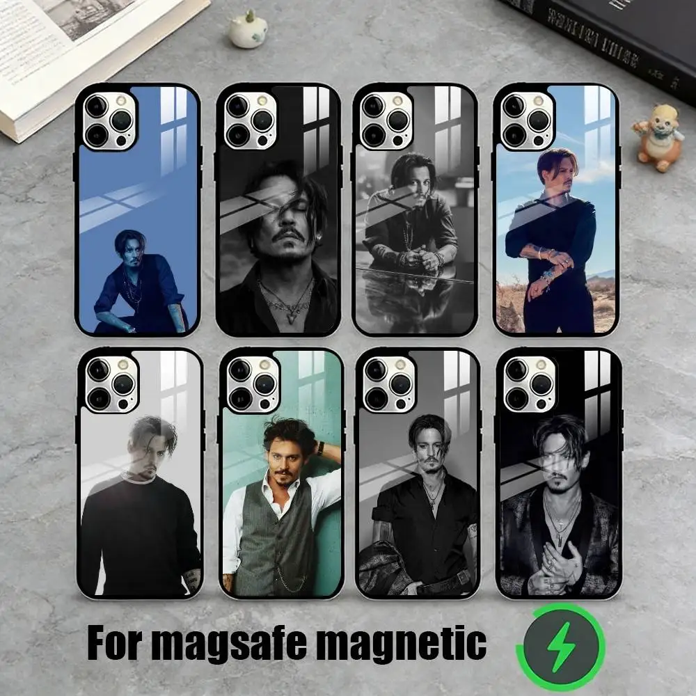 

Actor J-Johnny D-Depp Cool Phone Case For iPhone17,16,15,14,13,12,11 Plus,Pro Magnetic with Magsafe Wireless Charging