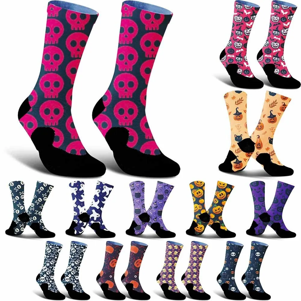

2025 New Multi-Design Creative Skull-Pattern Unisex Cycling Socks – Trendy, Moisture-Wicking, Breathable & Durable