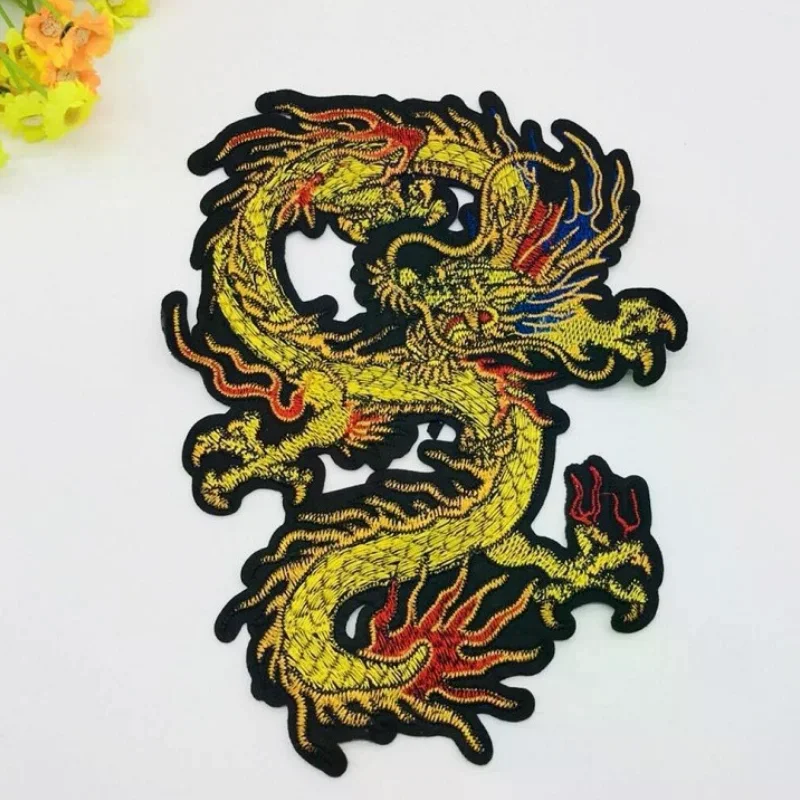 Applique Embroidery Dragon Patches for Clothing Coat Iron On Sewing On Sticker
