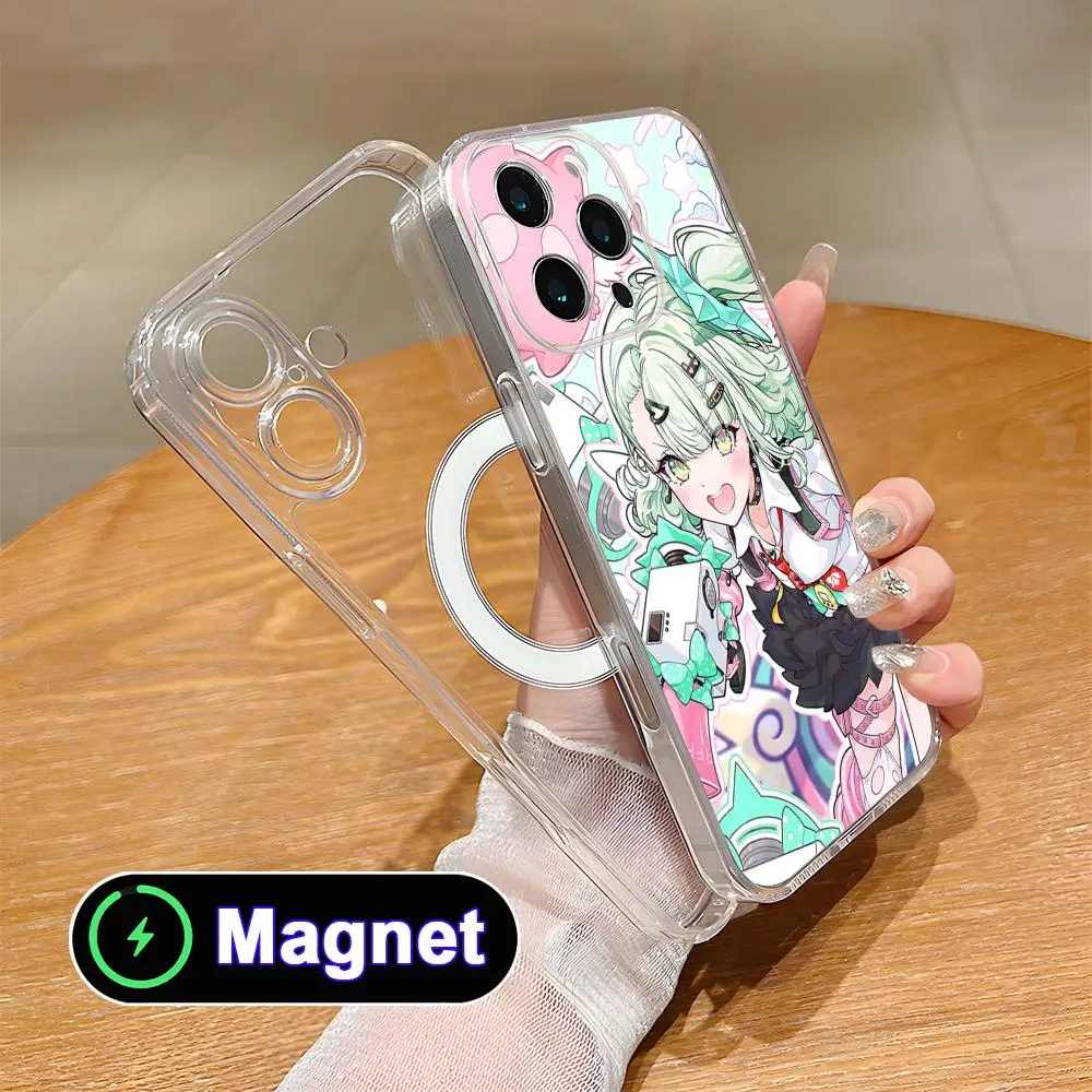 

Zenless Zone Zero Sunna Clear TPU Magsafe Mobile Phone Case for iPhone 17 16 15 14 13 12 11 Air Pro Max Plus Mini Colorful Cover