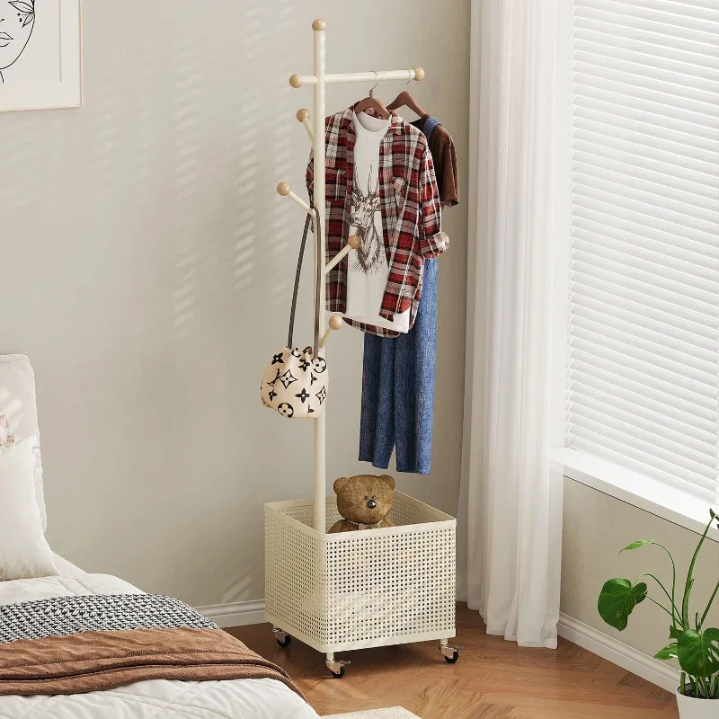 Bedroom Entrance Mobile Coat Rack Standing Hanging Multifunction Coat Rack Metallic Modern Perchero Ropa De Pie Furniture Home